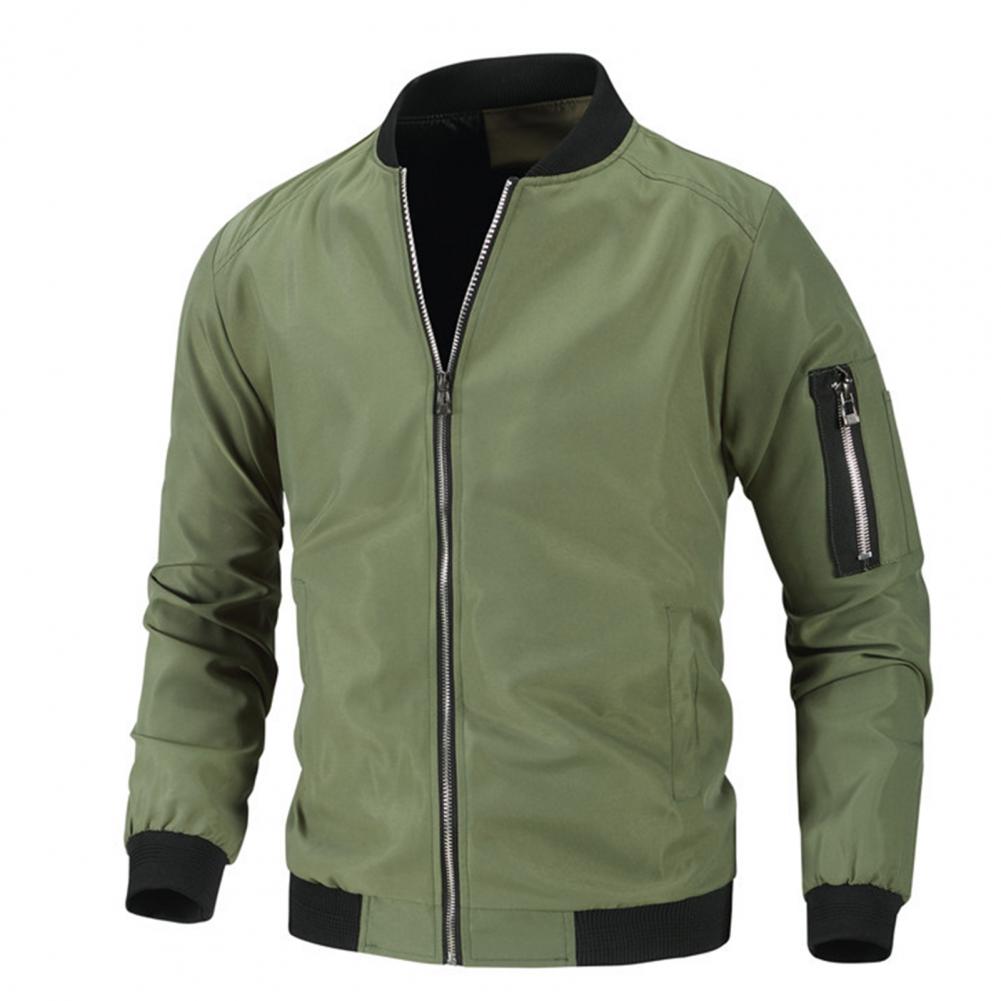 Men's Bomber Jacket Outerwear Casual Hip Hop Zipper Coats Windbreaker Fashion Baseball Uniform Aviator Jackets Male Clothing