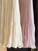 Elegant Pleated Mesh Patchwork A-Line Skirt - Women's Autumn Elastic Waist Midi