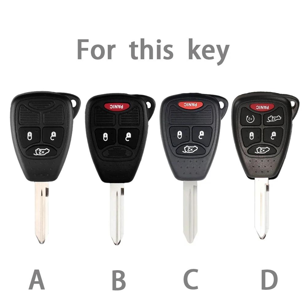 For Jeep Grand Cherokee Wrangler JK Commander for Dodge Nitro Calibe for Chrysler 300C Pacifica TPU Key Cover Case Cap
