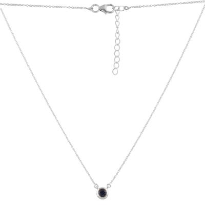 Colier din argint cu safir natural 0,663ct (2126614)