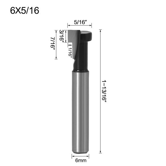 1/3Pcs 5/16 3/8 1/2 T-Slot Keyhole Cutter Router Bit Woodworking Milling Tool