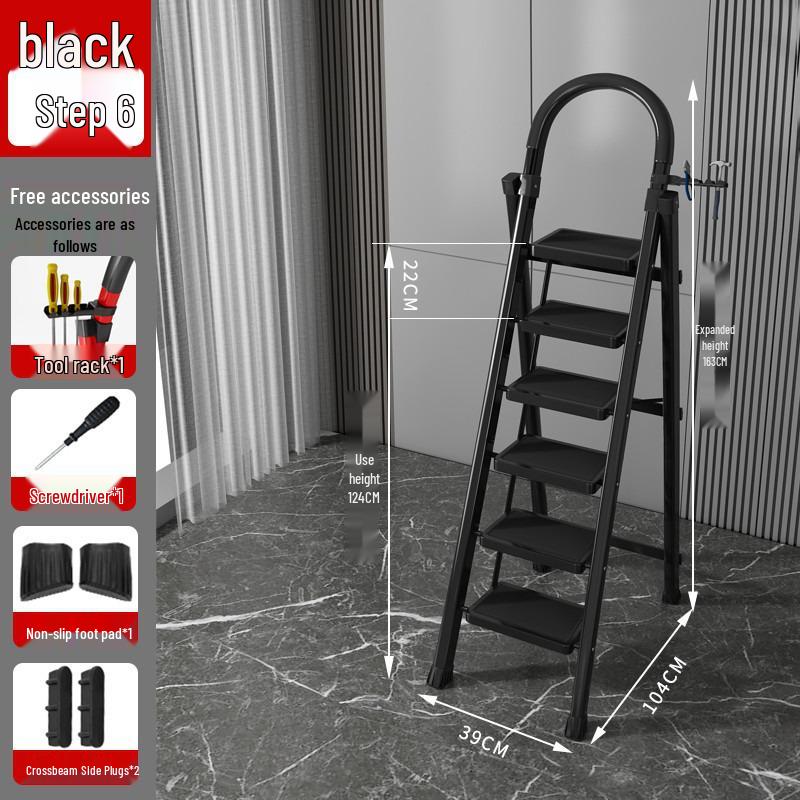 German Aluminum Alloy Telescopic Folding Ladder - Safe and Convenient A-Frame for Household Use