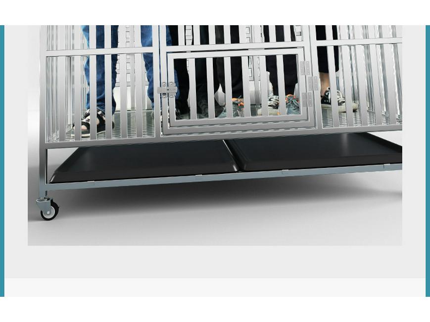 Stainless Steel Folding Dog Cage for Medium & Large Dogs