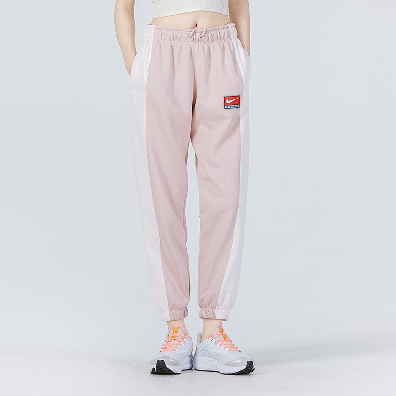 Nike Color Block Casual Cuffed Vintage Sports Long Pants Women Pants Pink DQ6604-601