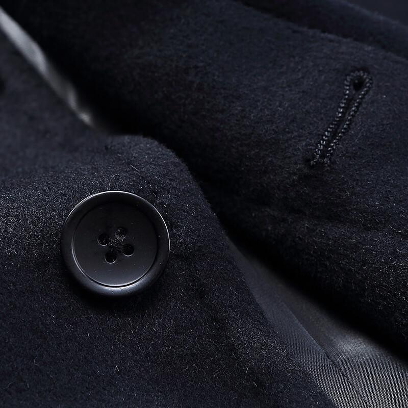 Terman Men's 90% Wool 10% Cashmere Mid-Length Overcoat