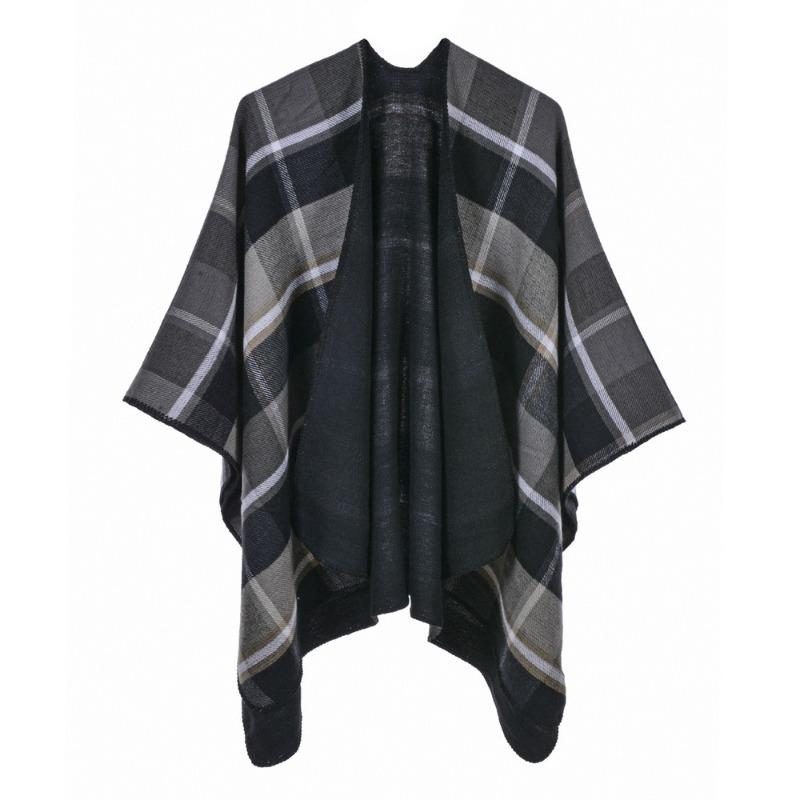 

New shawl cape classic plaid imitation cashmere shawl blanket style 135-175CM