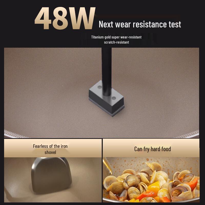 YGY Titanium Non-Stick Flat Bottom Wok