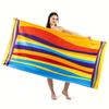 1PC Beach Towel Rainbow stripes Corlorful pattern Perfect gifts Birthday gift Quick-Dry Towel For Bath Yoga Tourism Swimming