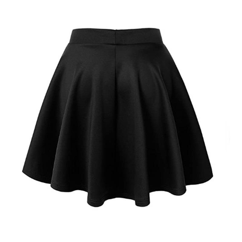 Summer polka dot big swing skirt polka dot a word thanksgiving mini skirt S чёрный