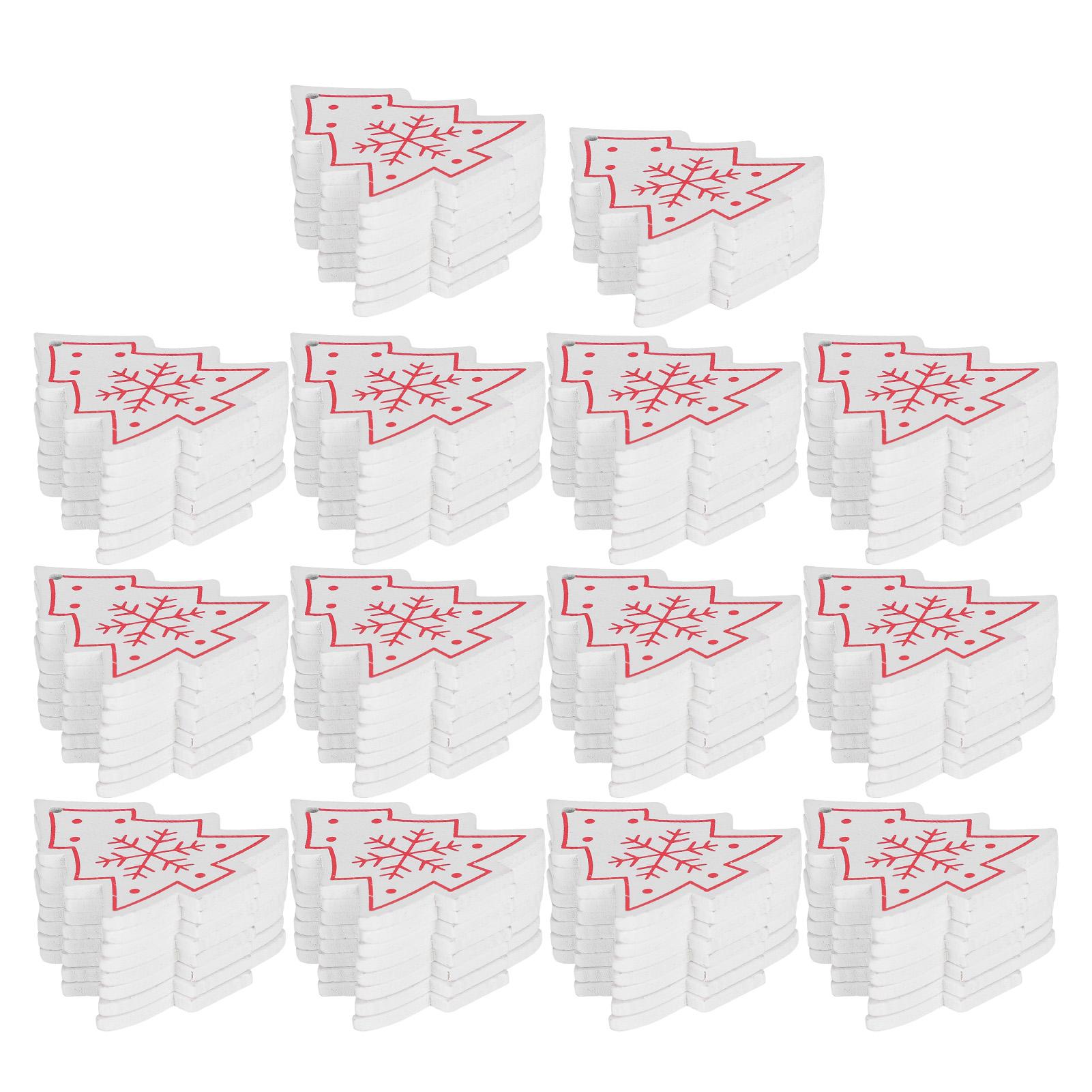 

110 шт. Рождественские украшения Деревянные чипсы Резьба Форма рождественской елки Деревянные поделки