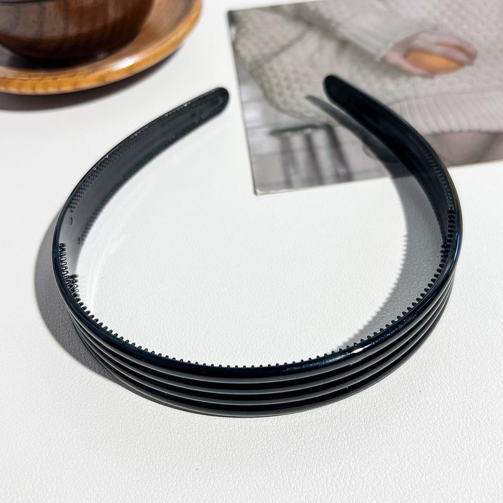 Korean retro striped glossy headband fashionable amber toothed non-slip headband PC advanced sense cranial top hairpin woman