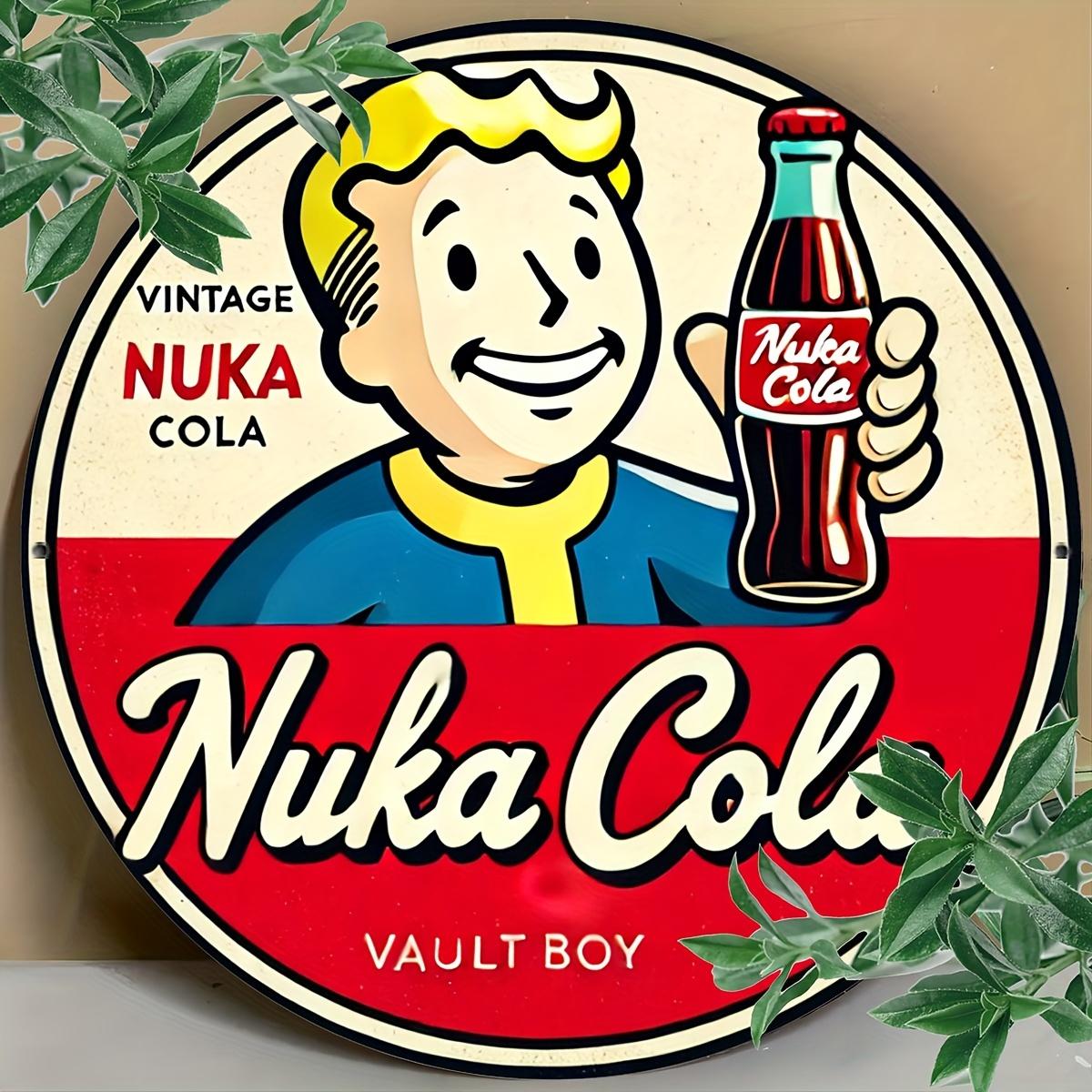

Vintage Nuka Kola wooden sign 7.8x 7.8 inches-iconic vault boy design, bar, cafe and beach house