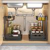 Under Sink Organizers, Metal Pull Out Under Sink Organizers,Storage Shelves with Sliding Drawer,Under Sink Storage for Kitchen
