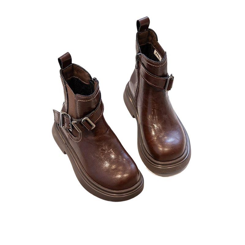 Children's winter shoes boots new girls and girls boots 2025 autumn and winter thickened children's boots