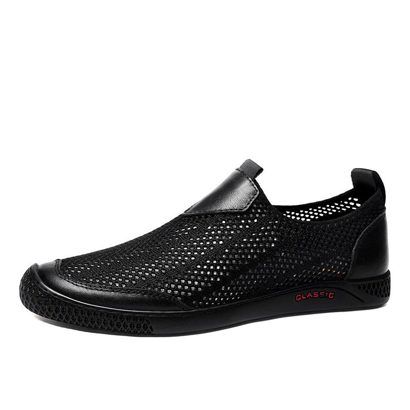 Men s Trendy Closed-Toe Breathable Mesh Sandals - Black (2025 Summer Edition) 40