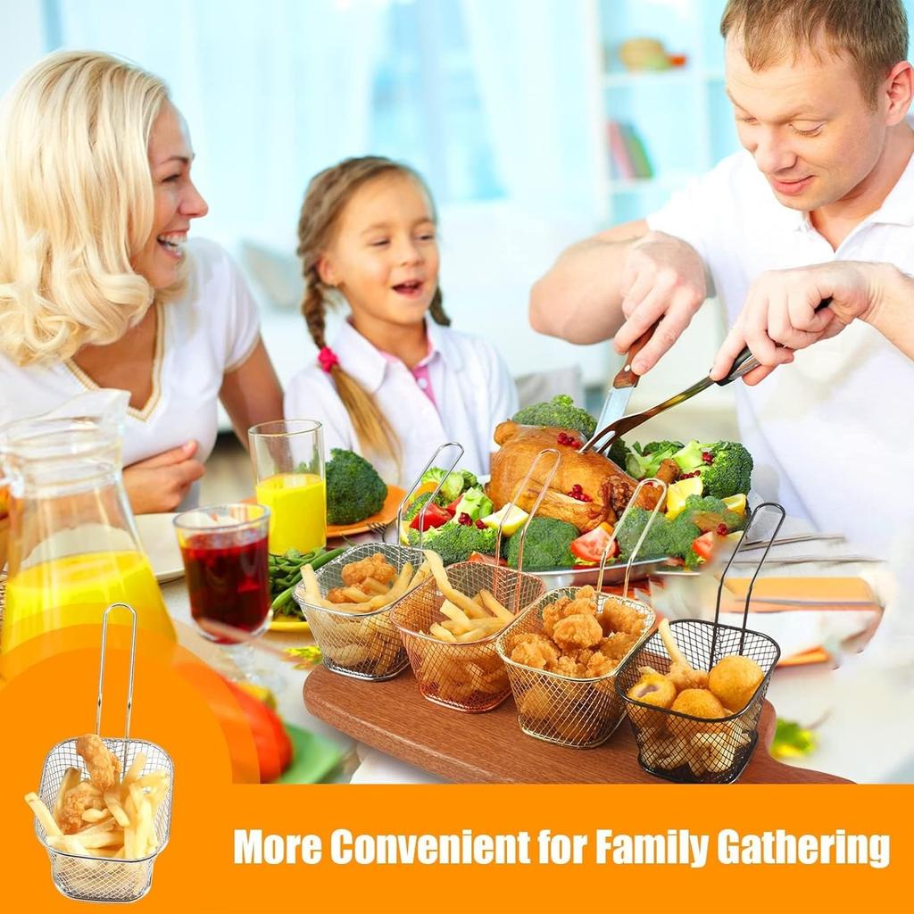 Stainless Steel French Fries Basket Mesh Kitchen Frying Tools Chips Fryer Cooking Frying Basket Strainer