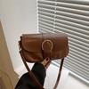 Retro simple small bag women's 2025 spring new trendy fashion messenger bag texture foreign style underarm small square bag