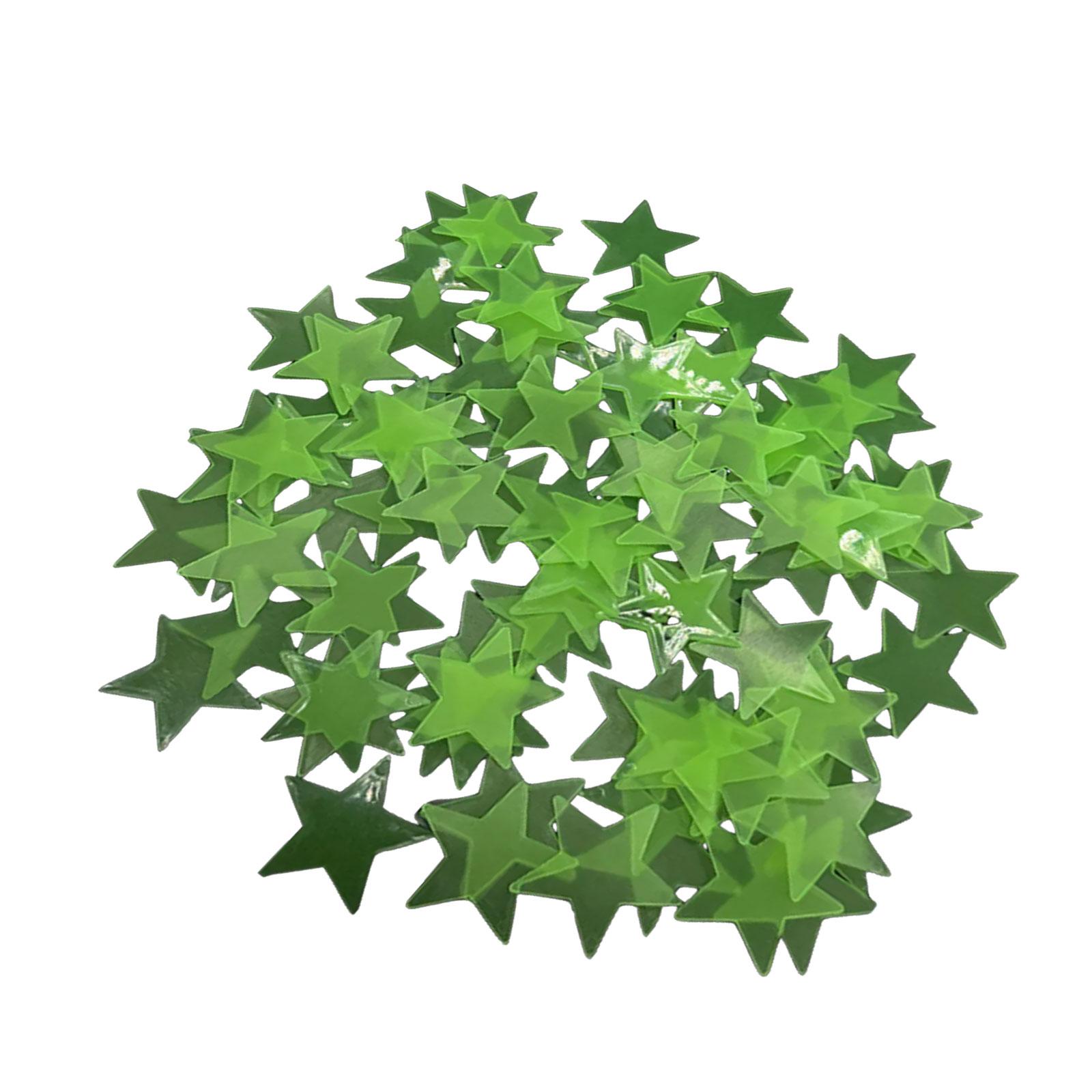 

Упаковка из 100 светящихся 3D-наклеек в виде звезд для украшения потолка и стен в спальне, диаметр 3 см, светящиеся в темноте настенные наклейки 1