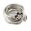 Steel Ring 'Calypso' Black Silver (flower)