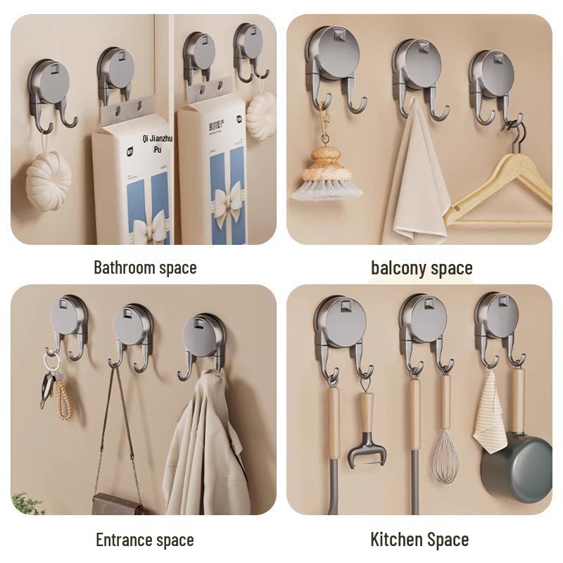 Strong Suction Cup Hook - No Drill, Multi-Purpose for Bathroom, Kitchen, Toilet, or Door