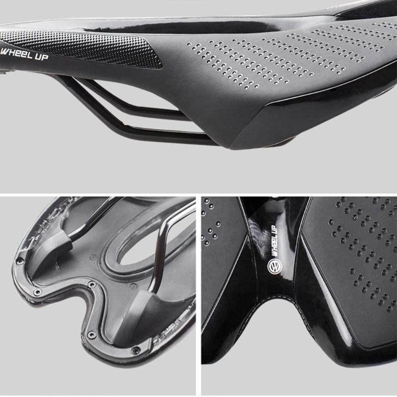 Comfortable Bike Saddles with Rear LED Light Safe Commuting Seat Cushions for Safe Night Cycling