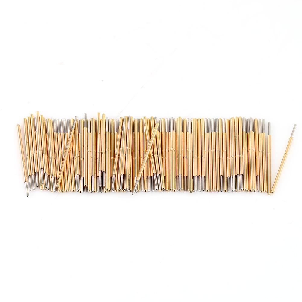 100pcs P50 J1 Dia 0.68mm Length 16mm Spring Test Probe Round Head Pin for PCB Testing