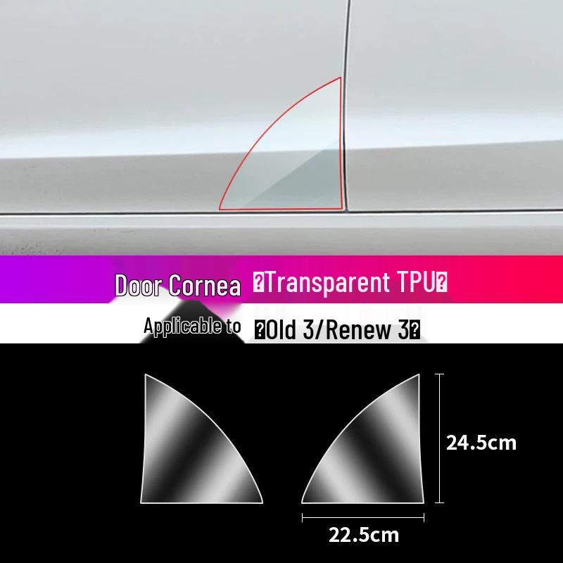 Tesla Model Y Exterior Door Handle & B-Pillar Protection Film - Refreshed TPU Version