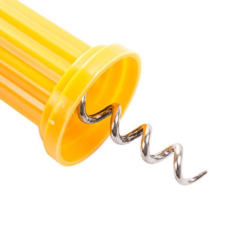2 Pcs/Set Kitchen Household Creative Multifunctional ABS Stainless Steel Wine Bottle Opener Yellow Mini Corkscrew Accessories