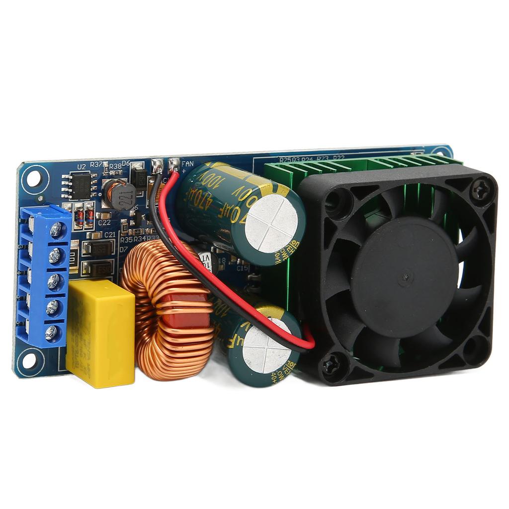 Mono-Kanal-Verstärkerplatine Hohe Leistung 500W Effiziente HiFi-Leistungsverstärkerplatine mit Lüfter für 10-18 Zoll 4-8 Ohm Lautsprecher