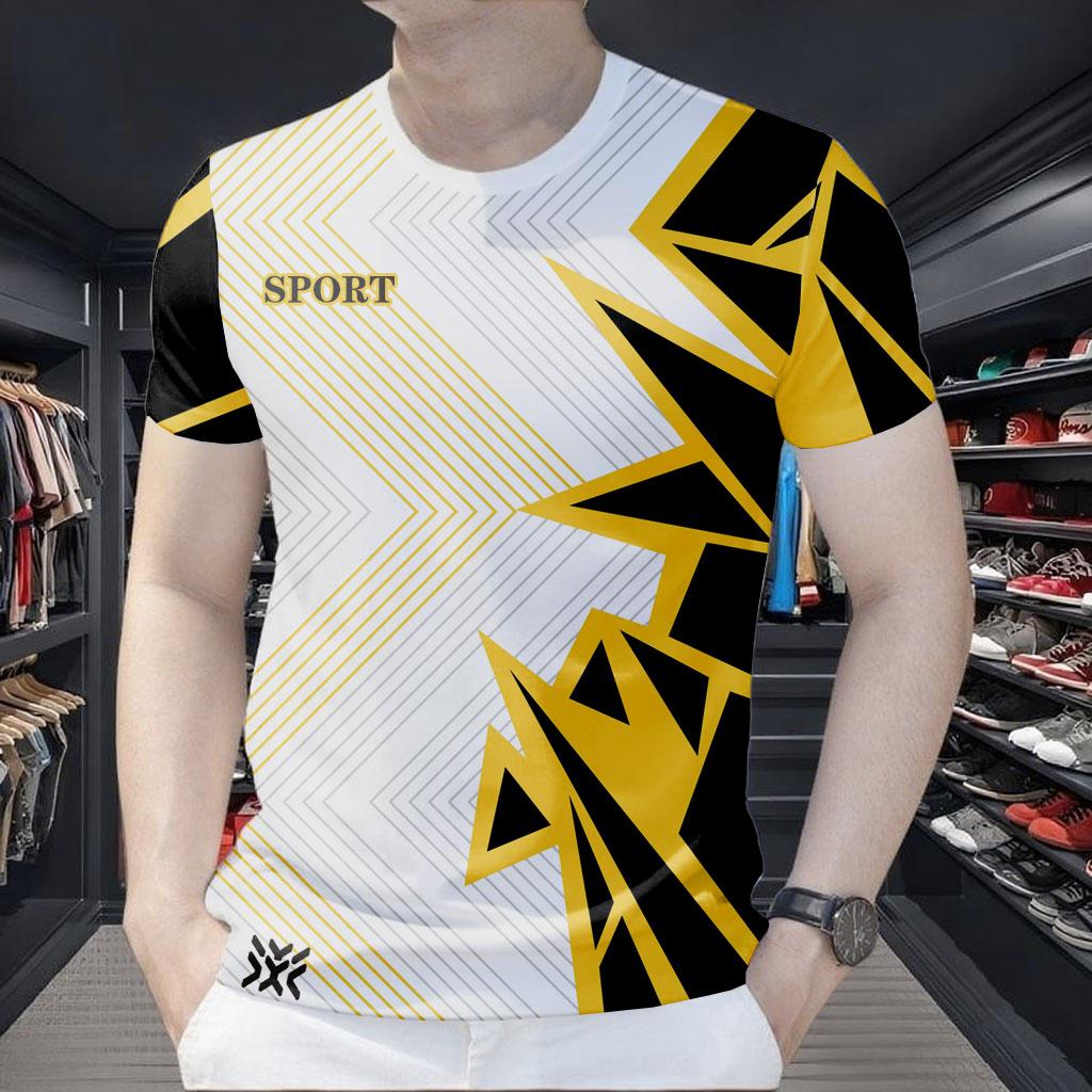 Summer Geometric Pattern 3D Printed Men's T-shirt