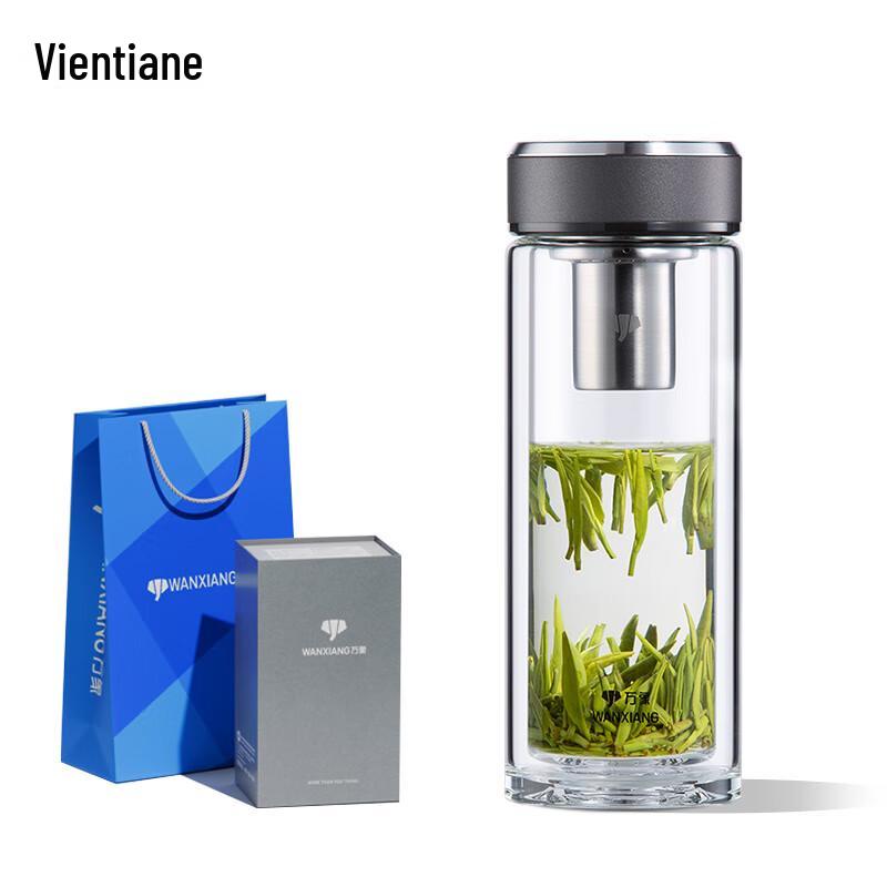 Wanxiang Double-Wall Glass Tea Infuser Bottle