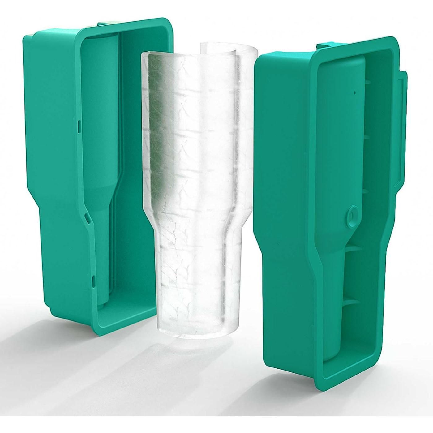 

Ice Cube Tray for 40 oz Tumbler Cup, 1Pcs Stanley Ice Mold Silicone Hollow Cylinder Ice Mold with Lid and Bin for Freezer Ice