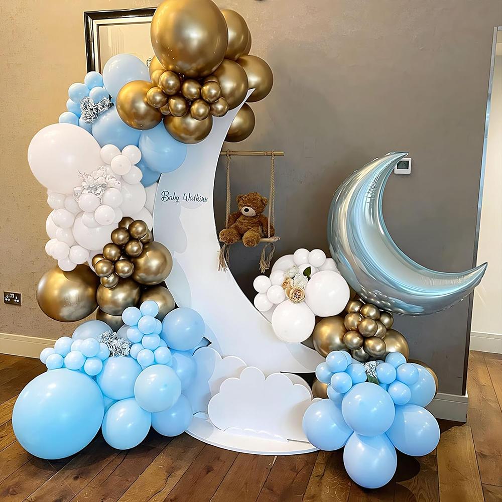 Baby Pink Balloon Arch Kit White Silver Balloons Garland Gender Reveal Baby Shower Birthday Party Wedding Anniversary Decoration