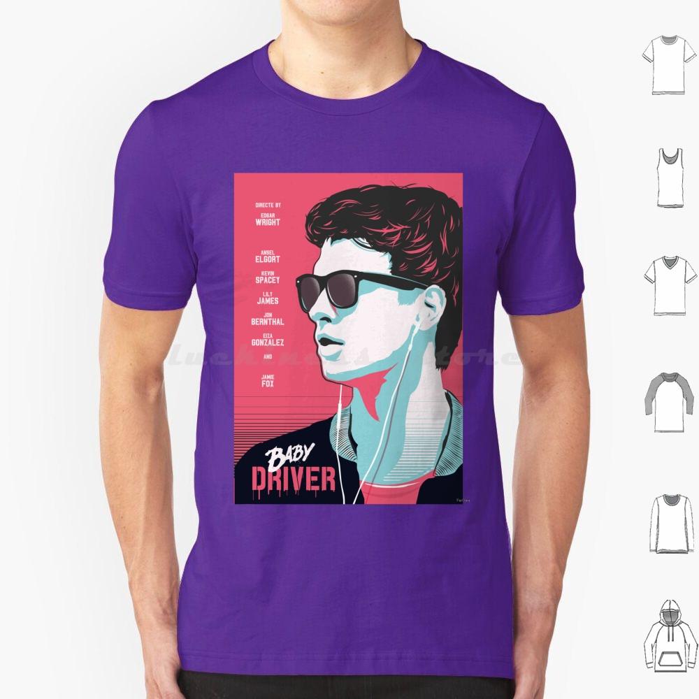 Baby Driver T Shirt 6xl Cotton Cool Tee Baby Driver Movie Cinema Film Cinephile Cool Art Geek
