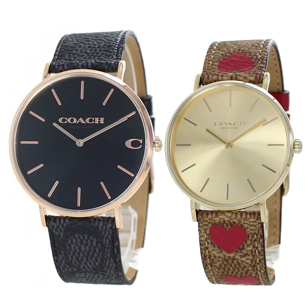

Watch Pair Watch Storage Box Pair Watch Charles Perry Leather Strap 1460255014503886 [Coach] Men s Women s [Item]