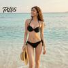 Solid Color Bikini Women Set, Summer Two Piece Swimsuit, Halter Tie Underwire Top Slimming Beachwear & High Cut Bottom, Sexy Bathing Suit for