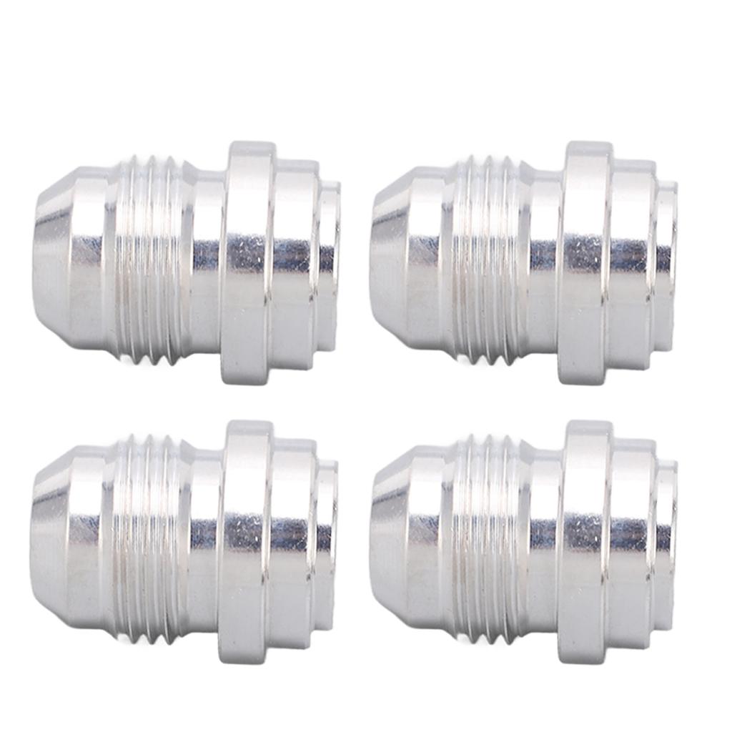 4PCS AN8 3 4in Male Thread Billet Aluminum Alloy Car Thread Connectors Weld In Pipe Fitting