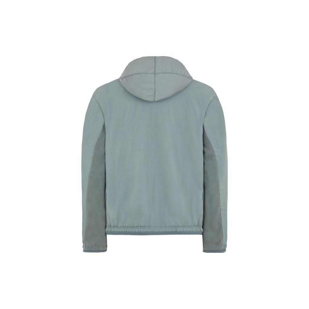 STONE ISLAND Stellina Series Solid Color Small Star Embroidered Nylon Composite Zip-Up Hooded Jacket Unisex Jacket 7915405G2-V0055