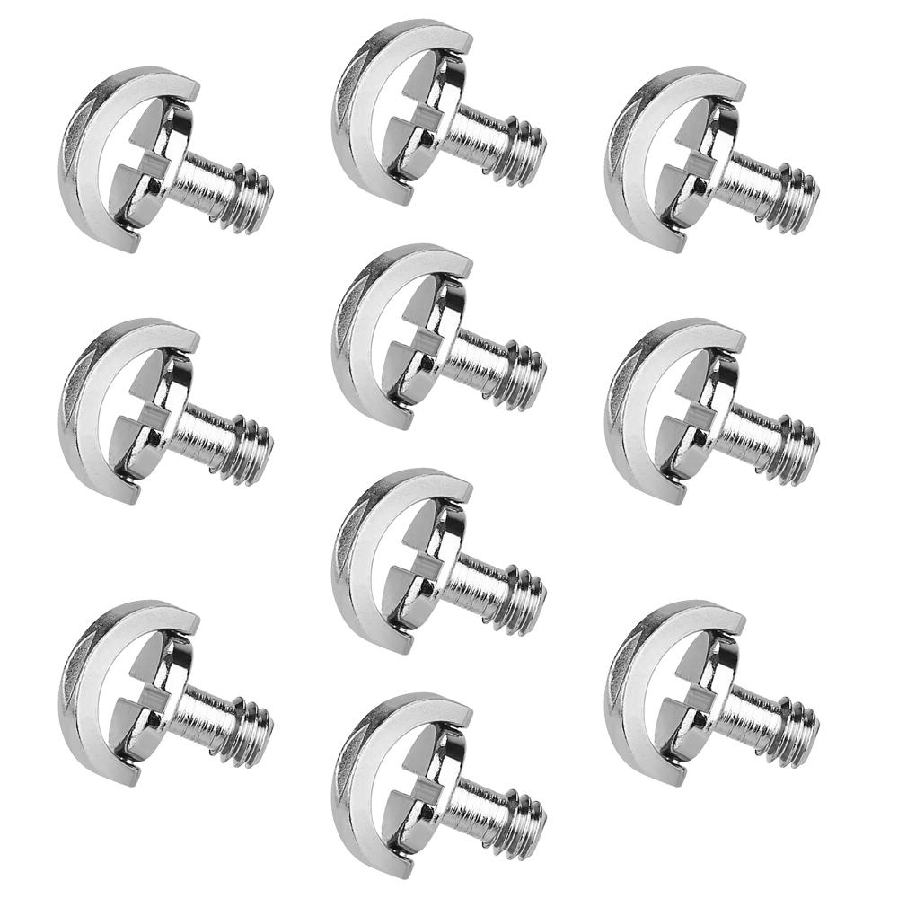 1/4 inch D-Ring Camera Screw Stainless Steel 1/4" Screw Adapter for DSLR SLR Camera Quick Release Plate Tripod Monopod Cage