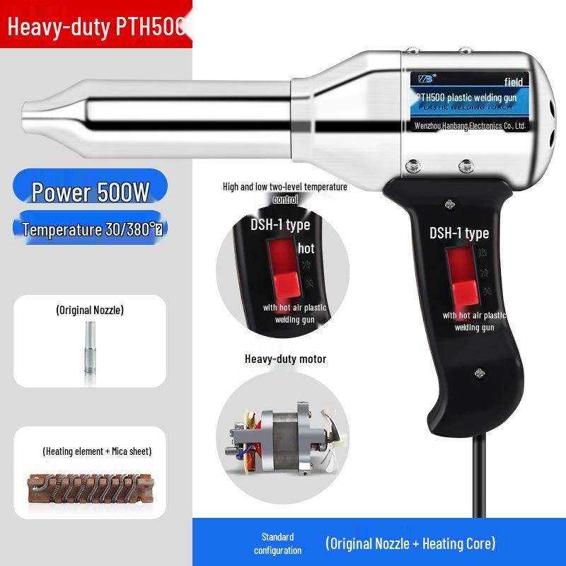 Compact Electric Plastic Welding Hot Air Gun for Bumper Repair and PP/PE Welding