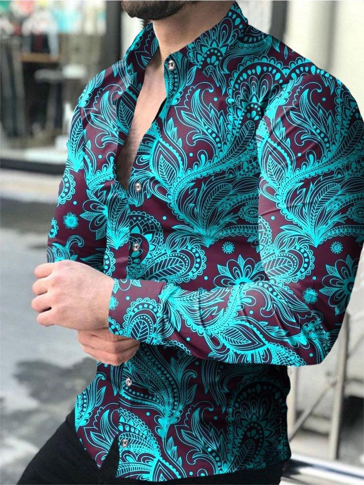 Gradient Men's Clothing Soft and Comfortable Men's Shirt Summer Hawaiian Shirt High Quality Men's Clothing Fashion Button Design