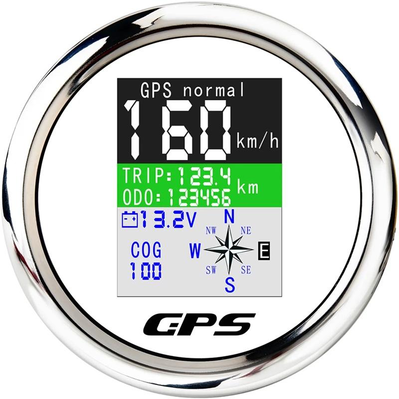 

Universal 85mm Digital GPS Speedometer Odometer with GPS Antenna TFT Screen Waterproof Voltmeter for 12V Boat Car Motorcycle