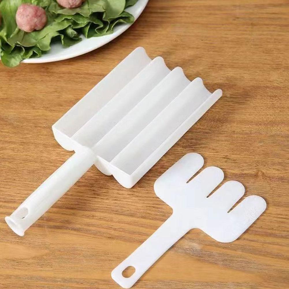 Meatball Machine Plastic 4 Rows Meatball Machine Convenient Molds Homemade Lean Meatball Tools Home DIY Meatball Fishball Set