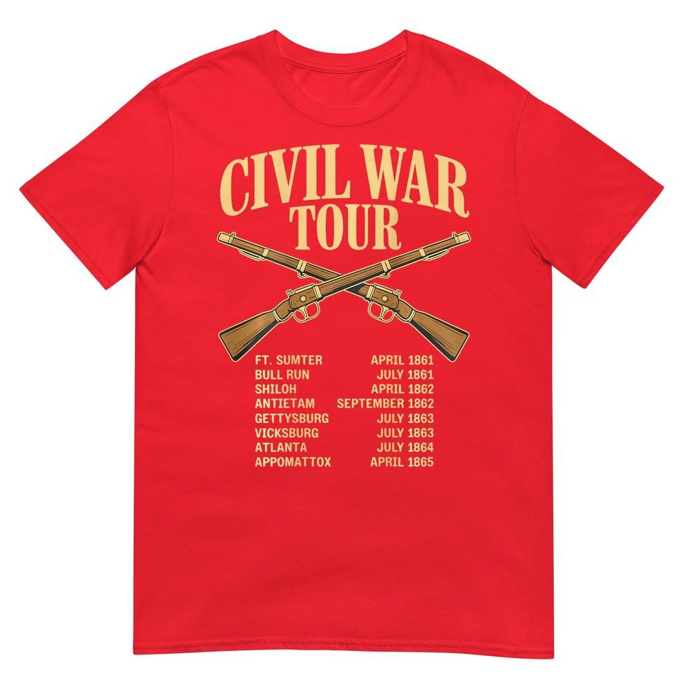 Civil War Tour Reenactor Funny American History Tshirt S