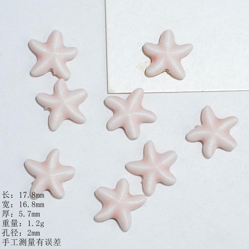 Starfish loose beads marine ceramic necklace bracelet beaded DIY creative handmade material accessories