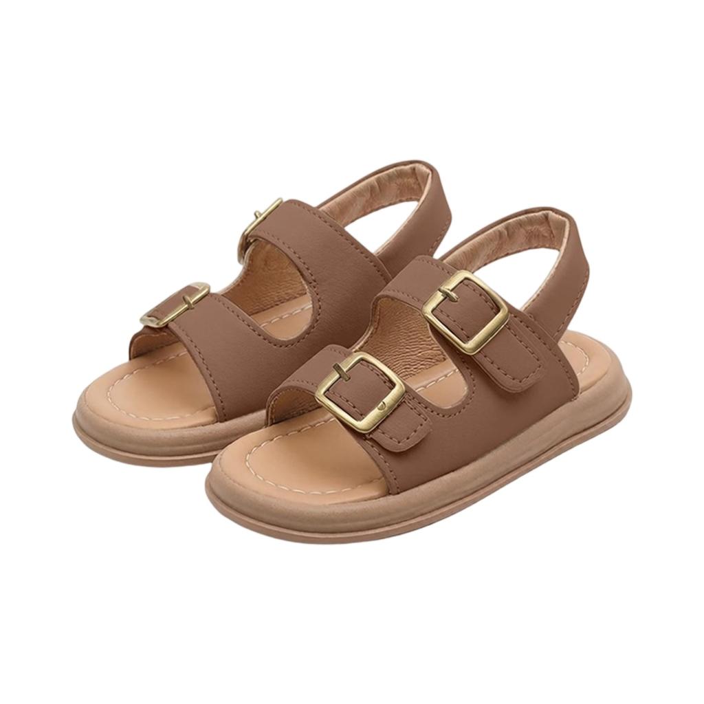 Girls Open Toe Sandals Soft Sole Beach Shoes Adjustable Buckle Straps Non Slip Lightweight Summer Footwear for Toddlers and Kids