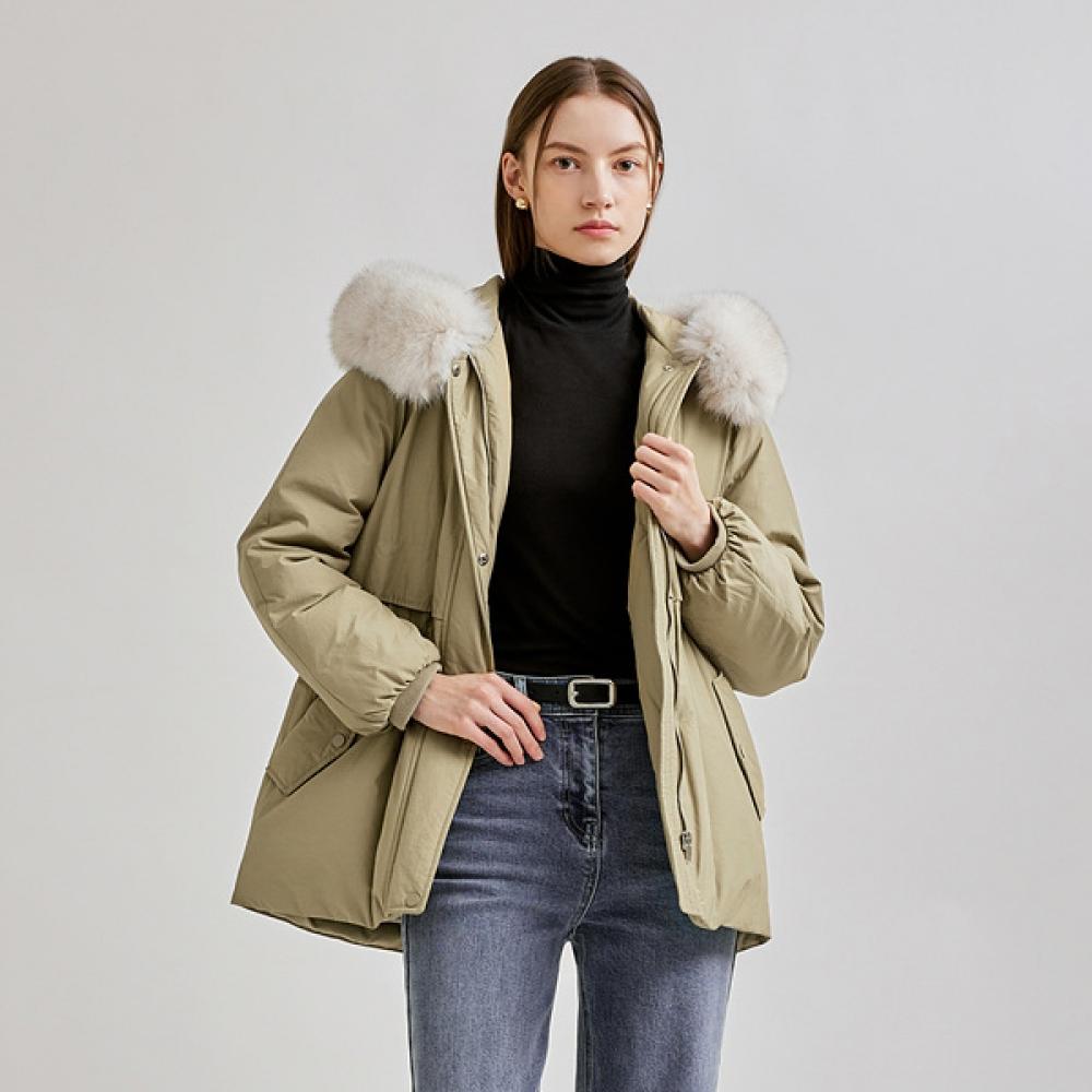 

[She S miSS] Fox Fur Duck Down Jumper SSdjpn42070 Be beige/55