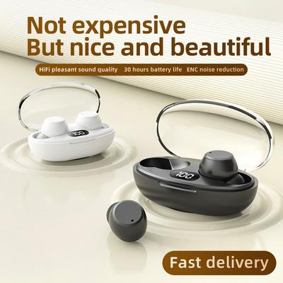 Bluetooth-Kopfhörer Touch Control Kabellose Kopfhörer Ohrhörer V5.3 Headset mit Digitalanzeige Wasserdicht für Mobiltelefon