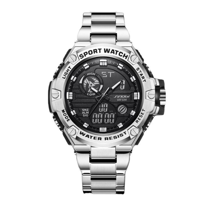 Men S Watch Trendy Man Cool Sports Multi-Function Watch Waterproof Luminous Watch Quartz Watch 9893