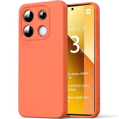 Silicone Case - E.F.CONNECTION - For Xiaomi Redmi Note 13 5G - Soft Protection - Anti-Scratch - Orange